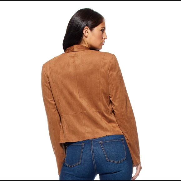 ‼️SOLD‼️New Sofia Vergara Women’s Faux Suede Moto Jacket SMALL Camel LAST ONE!!! - Picture 3 of 6